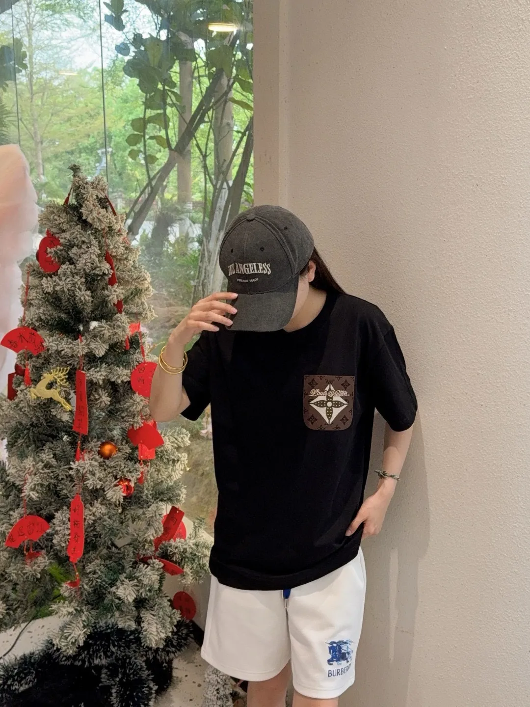 Louis Vuitton/Louis Vuitton 25ss presbyopic fake pocket short sleeves